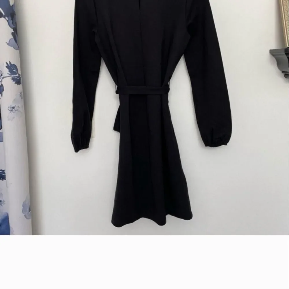 Boden Womens little black dress style Violet Ponte Shift size 6 ladies sleeves - Picture 15 of 16